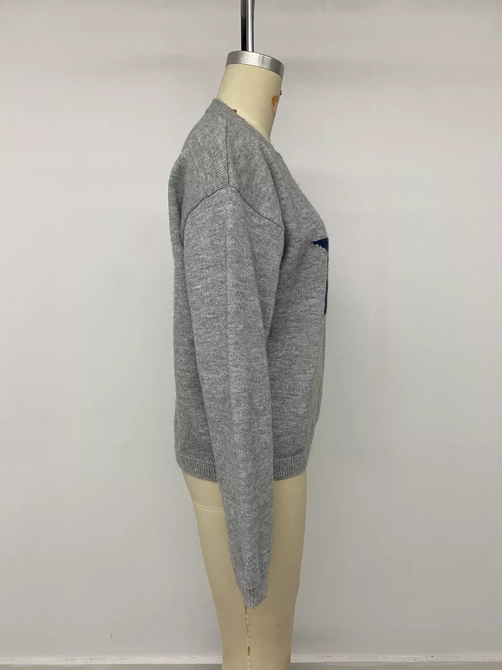 Star-Patterned Dropped Shoulder Sweater, image 12