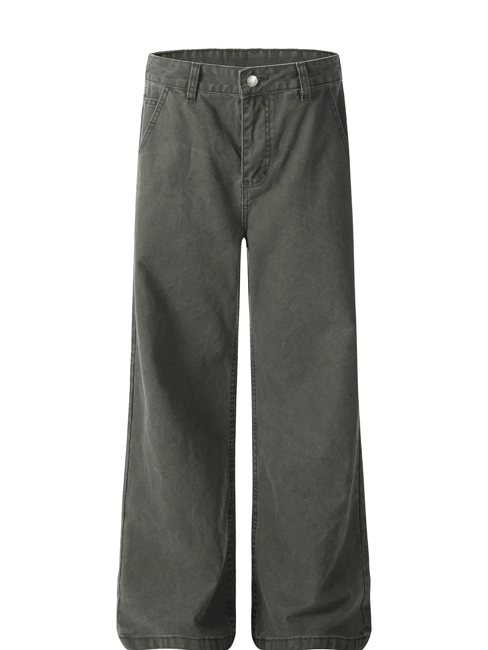 Men's Washed Wide Leg Jeans