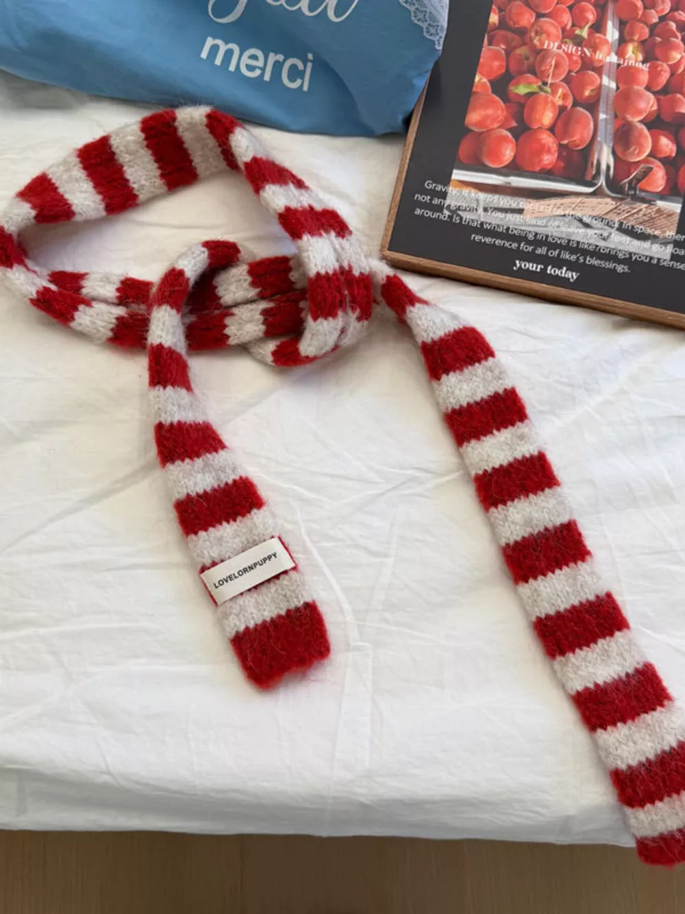 Striped Knitted Warm Scarf, image 6
