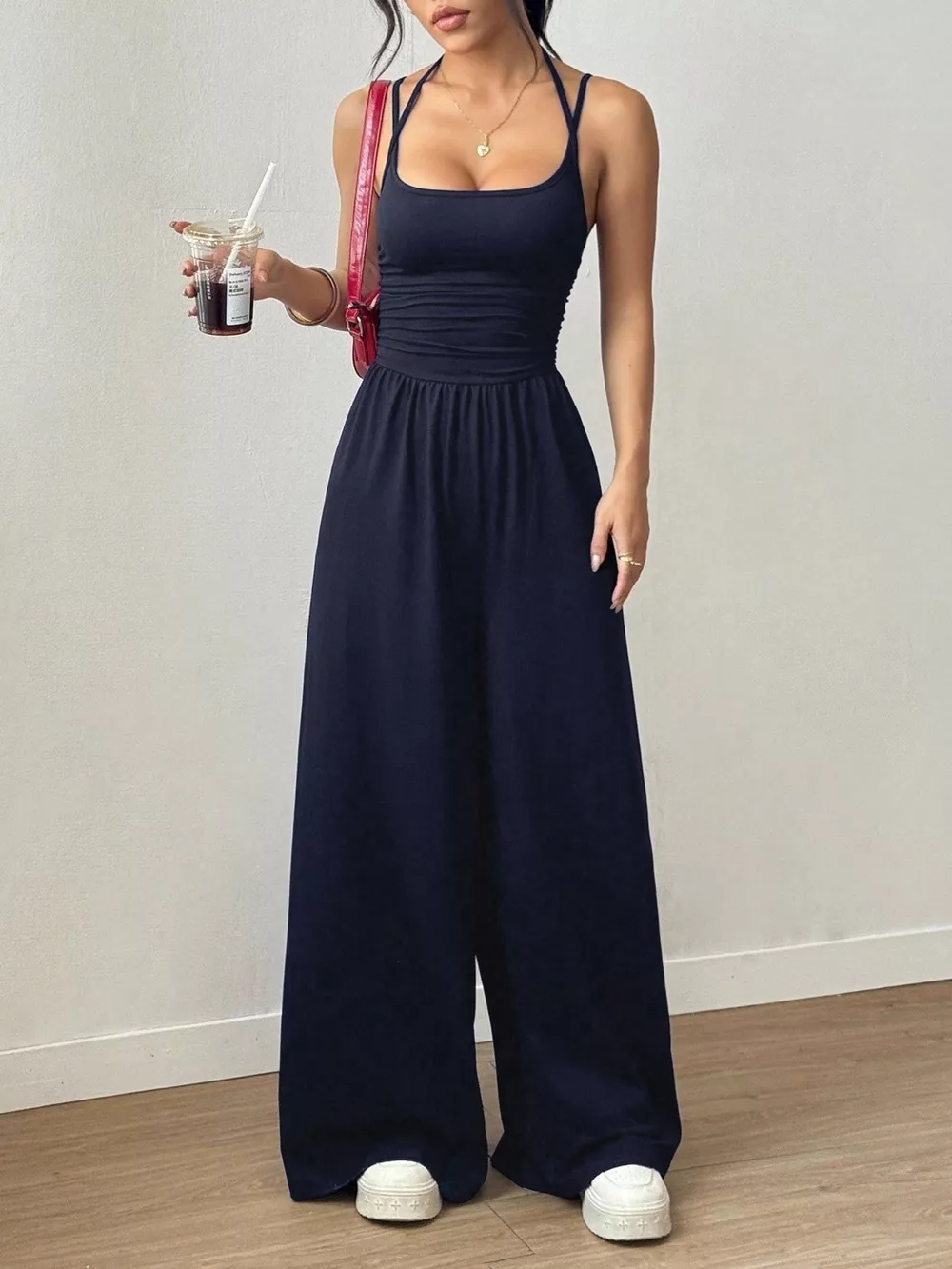 Spaghetti Strap Wide-Leg Jumpsuit, image 16