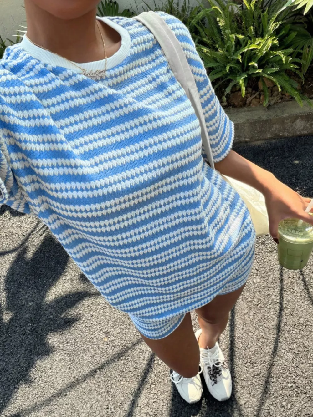 Striped Short Sleeve Top and Shorts Set, image 12