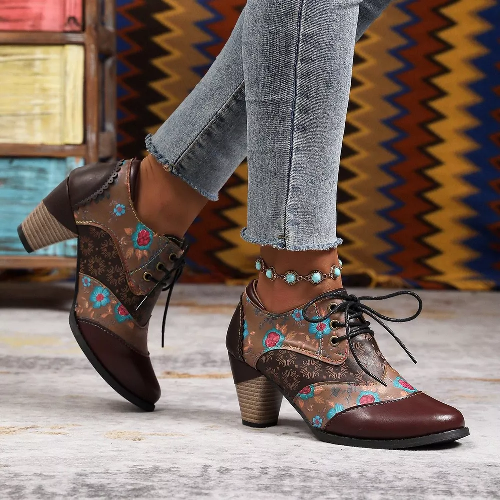 Lace-Up Block Heel Ankle Boots, image 20