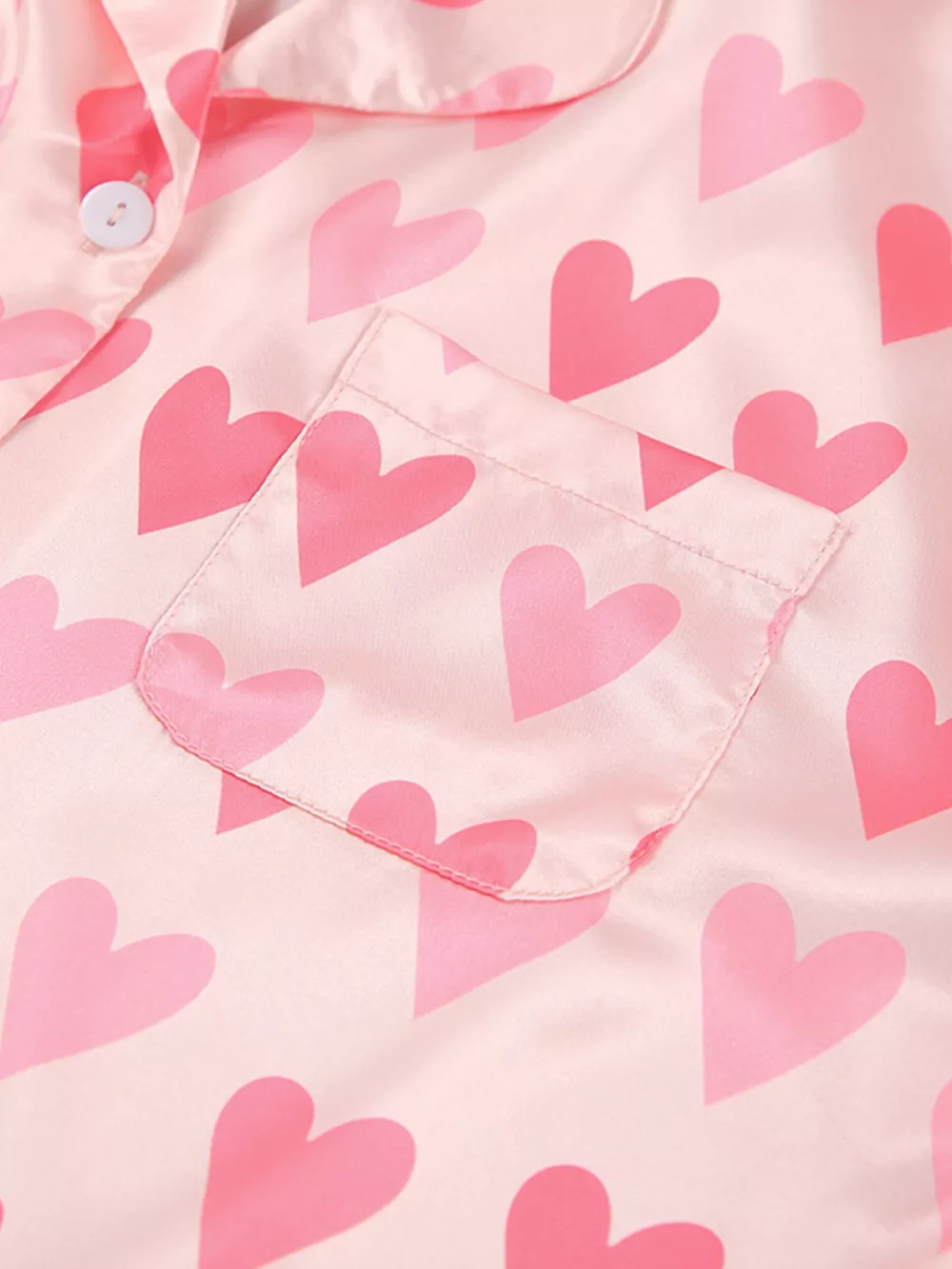 Heart Print Button Up Top and Pants Lounge Set, image 15