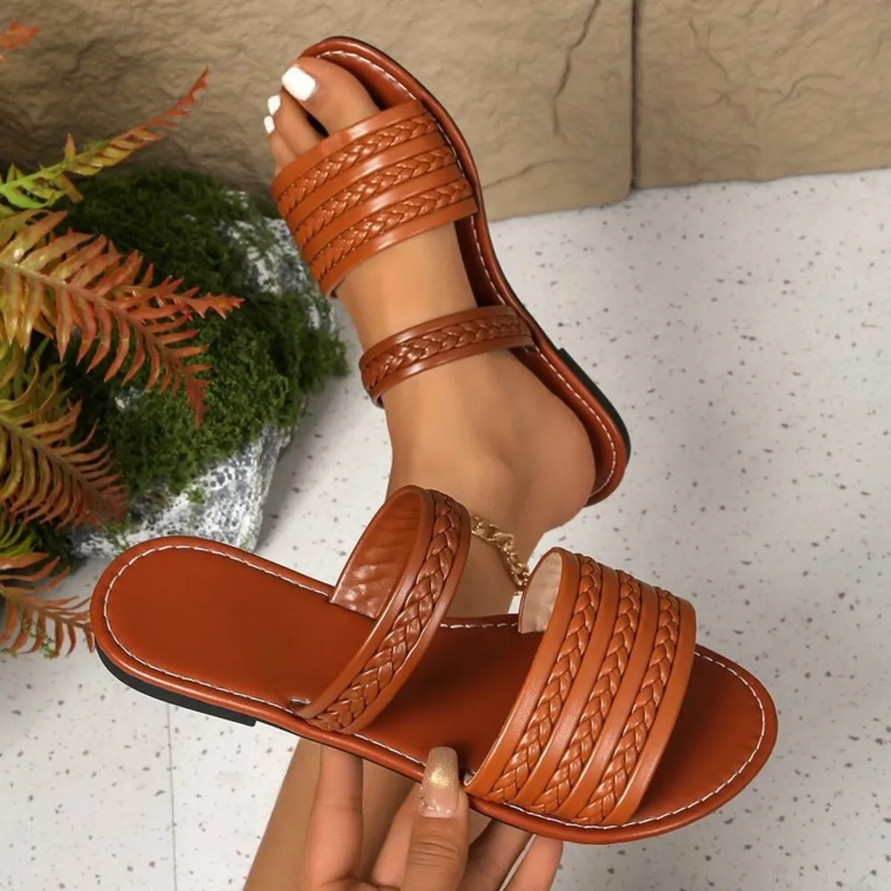 Open Toe Flats Sandals, image 4