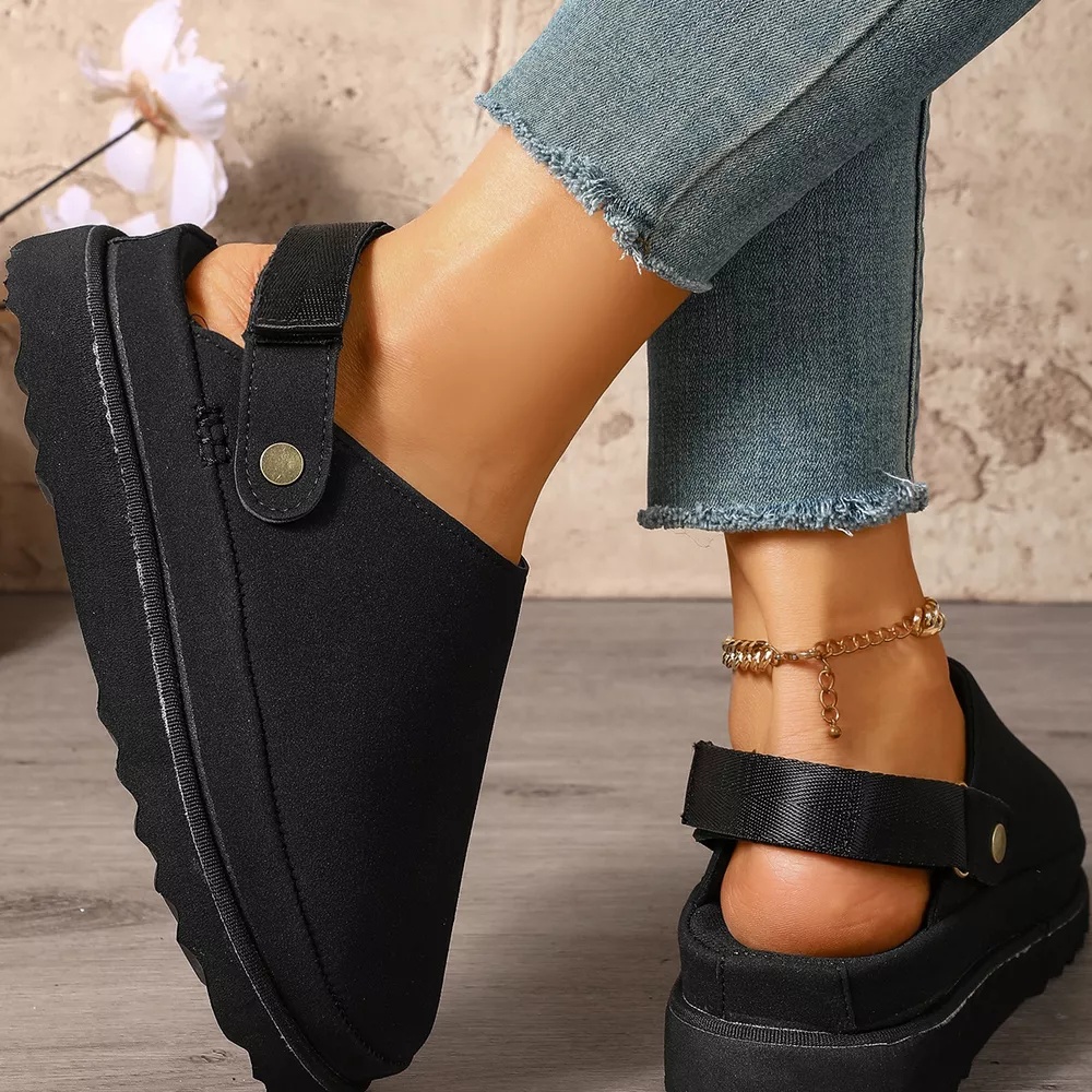 Round Toe Platform Slippers, image 5