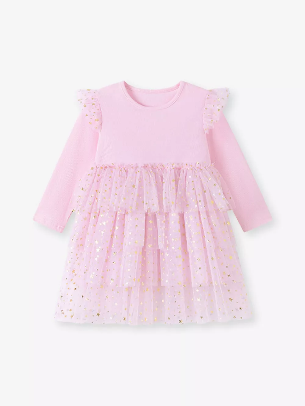Children's Long Sleeve Tulle Layered Dress, image 2