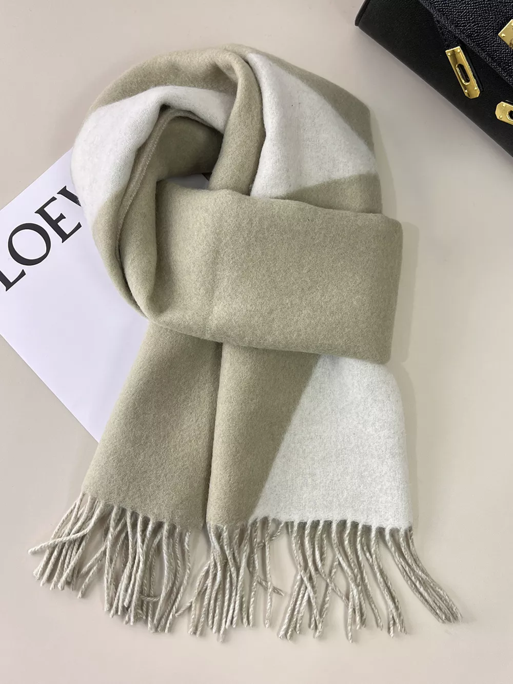 Fringe Color Block Scarf, image 8