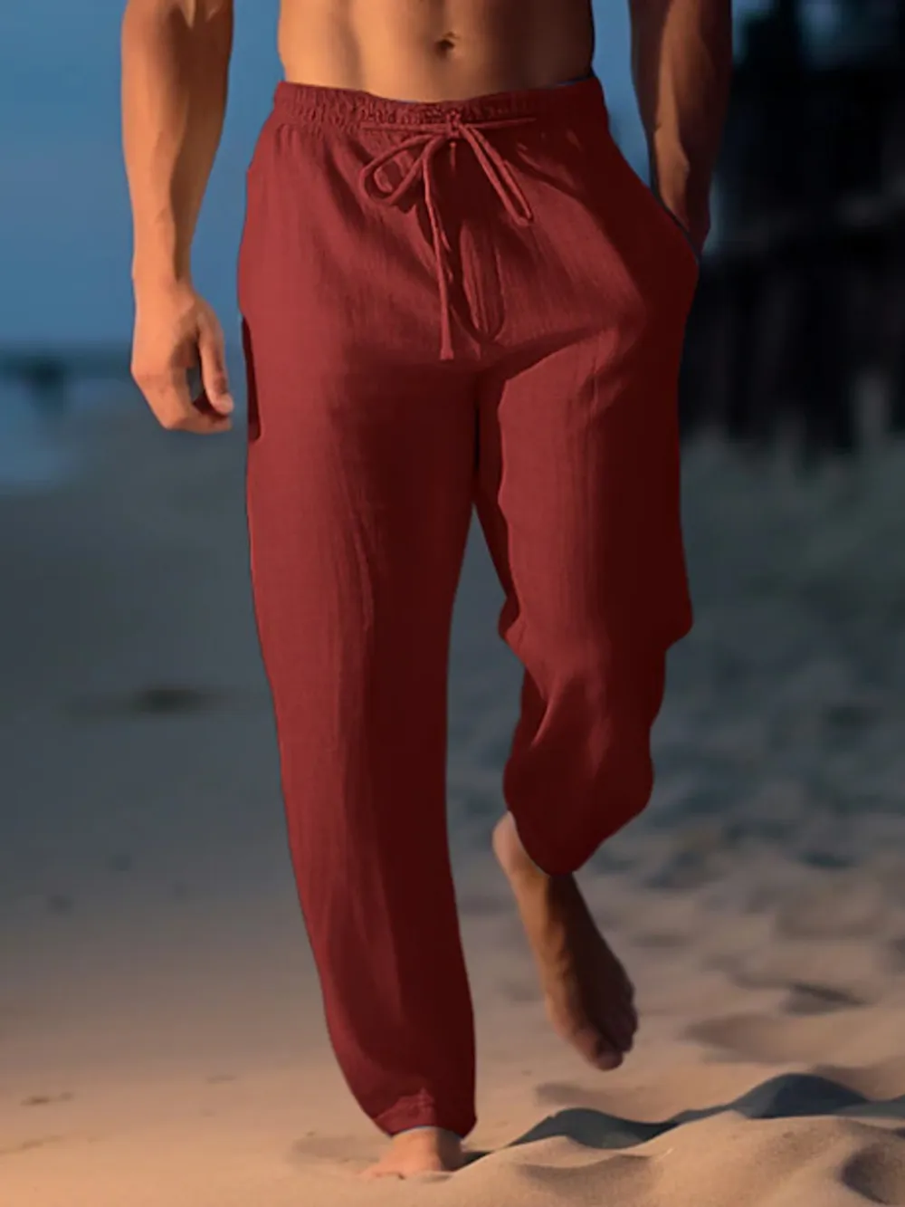 Men's Full Size Drawstring Wide Leg Pants Plus Size, image 2