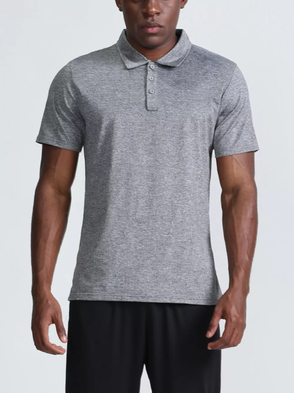 Men's Full Size Button Detail Short Sleeve Polo Plus Size, image 4