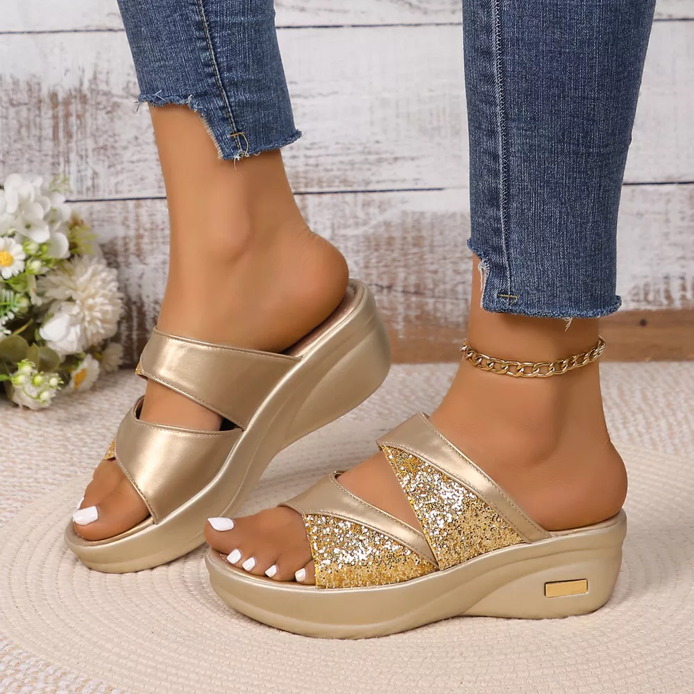 Open Toe Platform Wedge Sandals, image 9