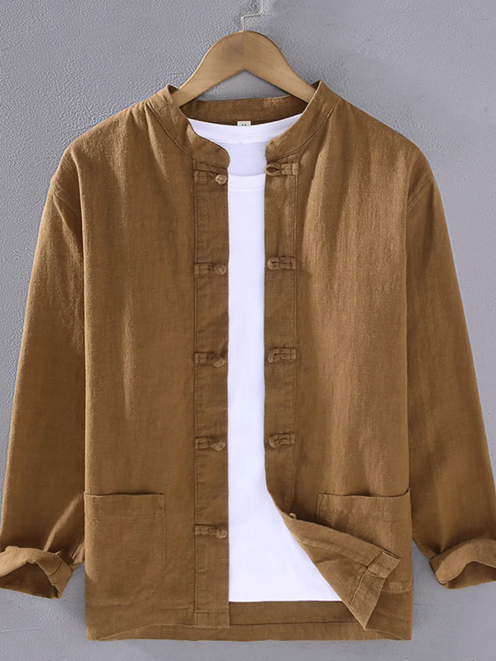 Men's Plus Size Button Up Long Sleeve Shirt, image 4