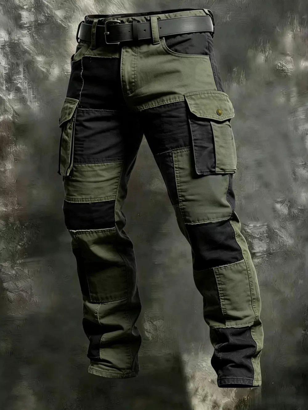 Men's Full Size Color-Block Cargo Pants Plus Size, image 3