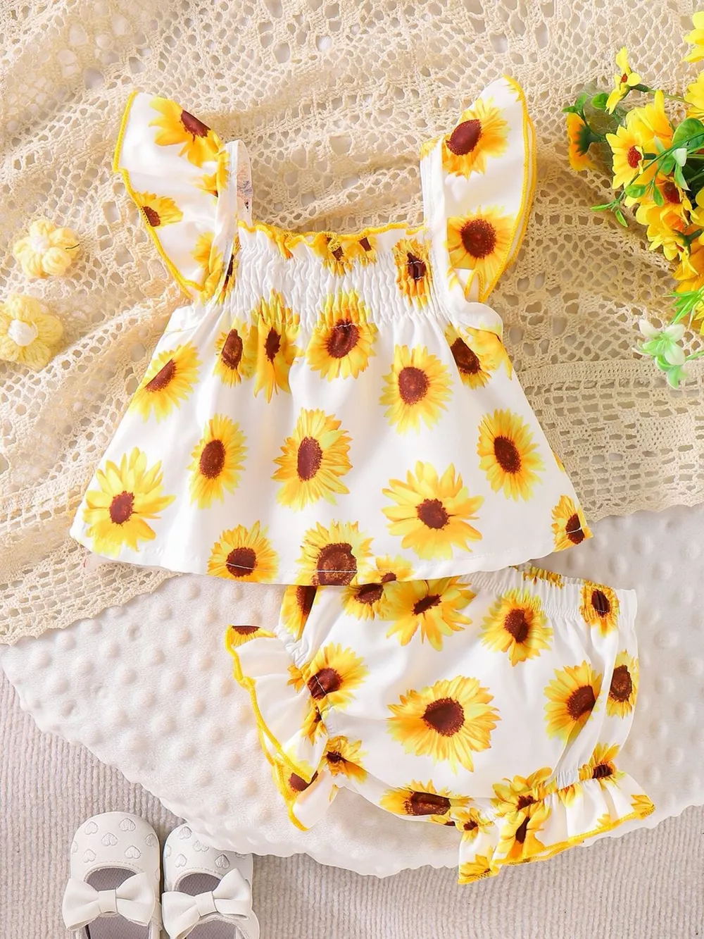 Children's Ruffled Printed Tank and Shorts Set, image 6