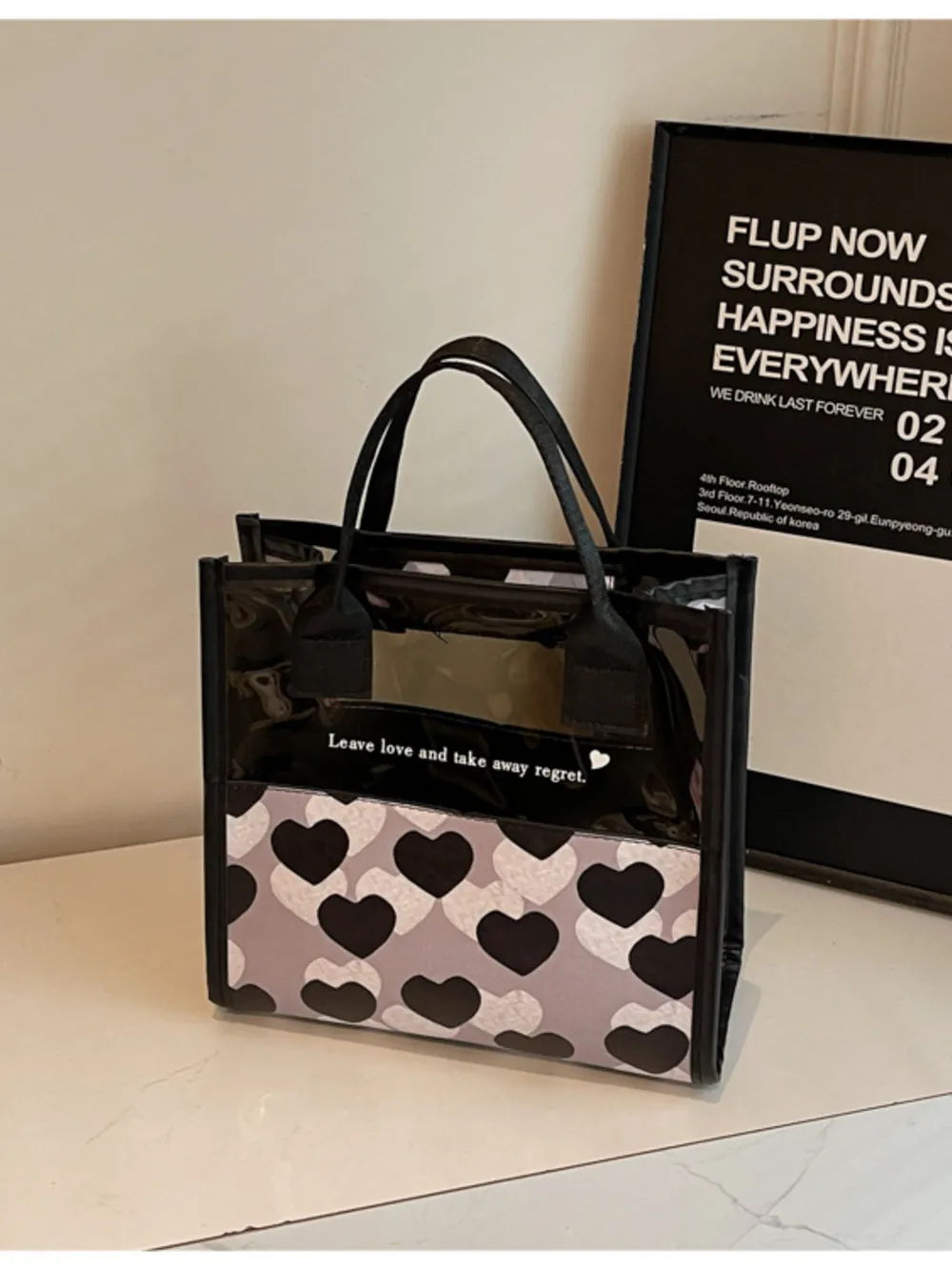 Heart Print Fashion Handbag, image 6