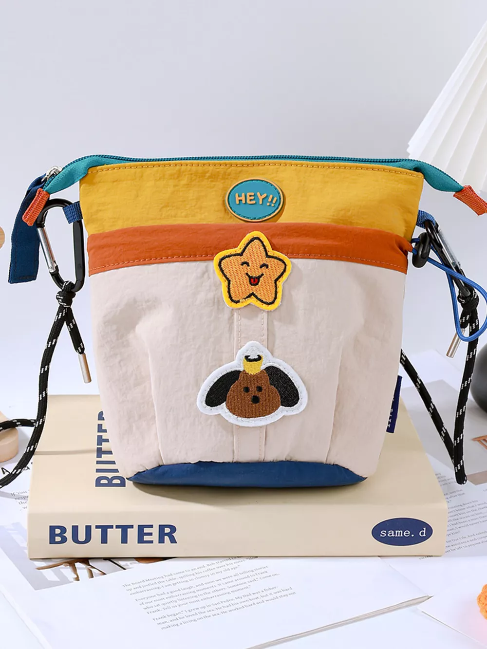 Waterproof Contrast Cartoon Crossbody Bag, image 9
