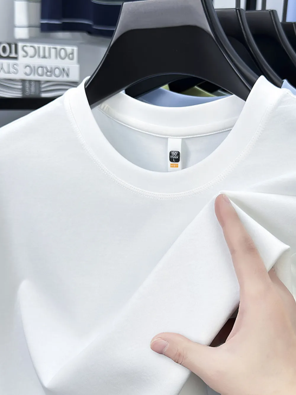 Men's Full Size Round Neck Short Sleeve Breathableen T-Shirt Plus Size, image 8