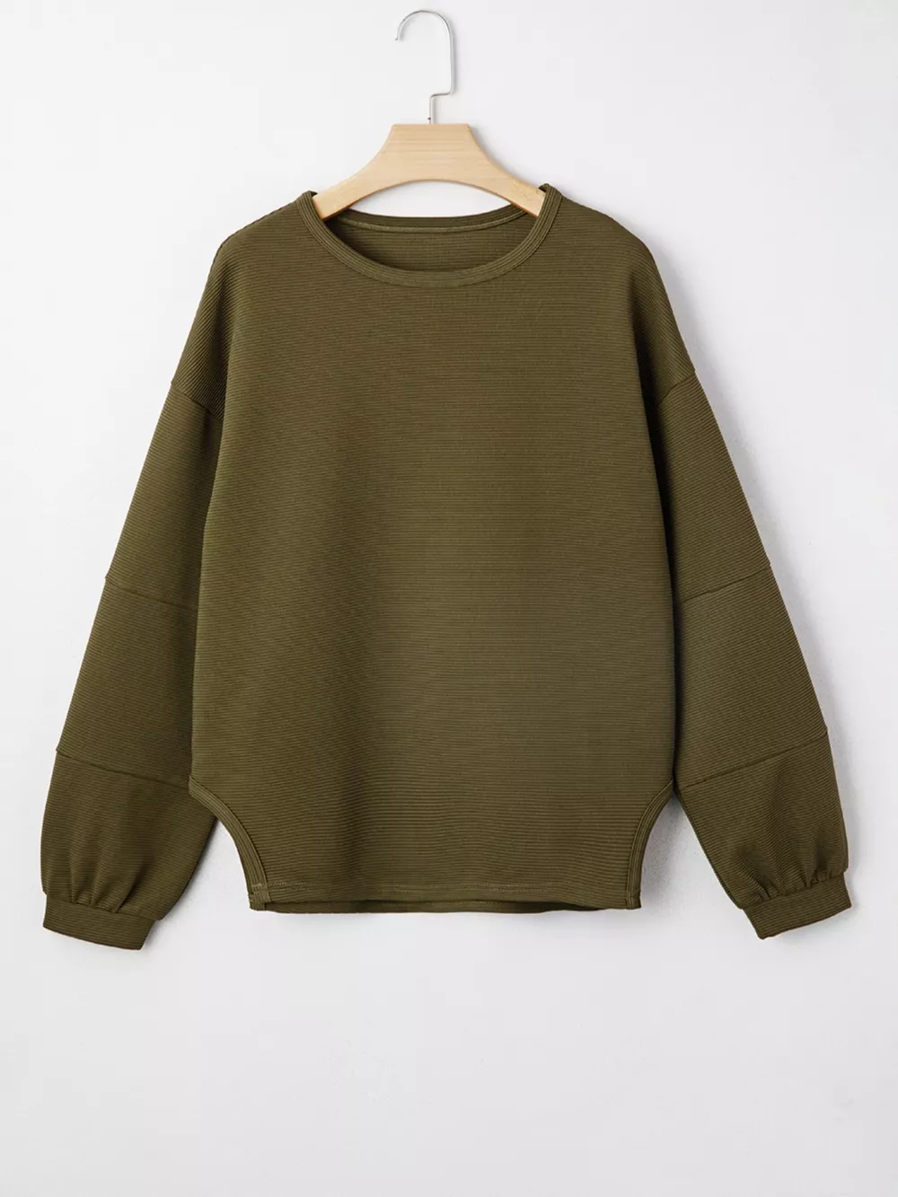 Ribbed Knit Oversized Sweatshirt, image 5
