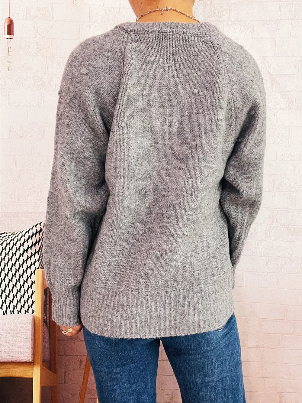 Rose Embroidered Button-Up Cardigan, image 11