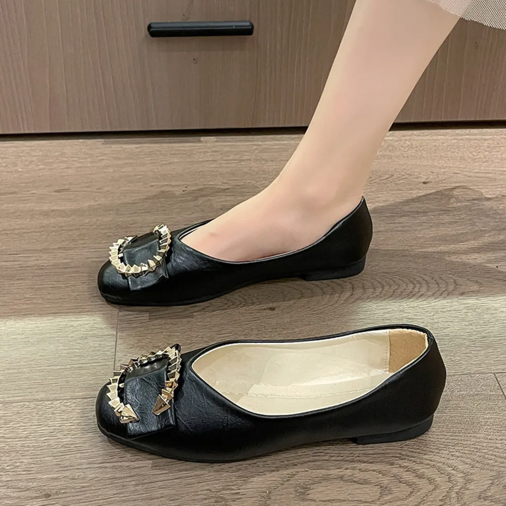 Square Toe Flat Slip-Ons, image 6
