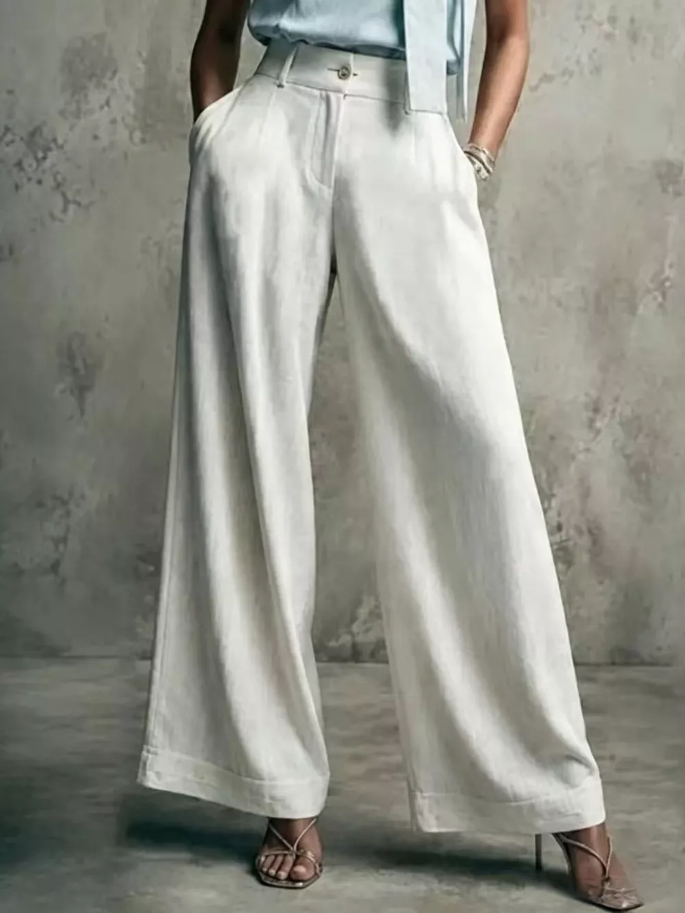 High-Waisted Wide-Leg Pants, image 2