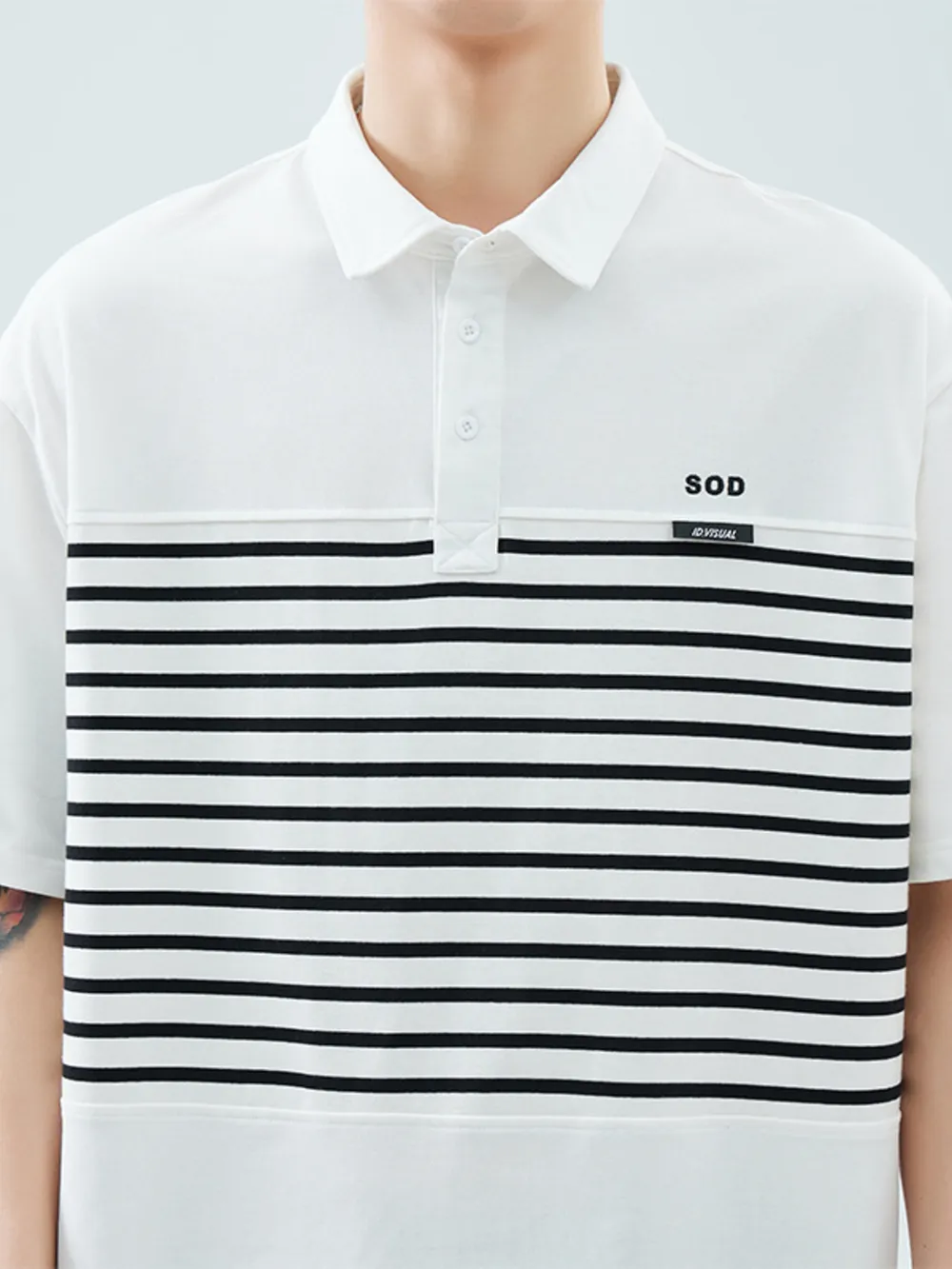 Men's Plus Size Button Detail Short Sleeve Polo, image 3