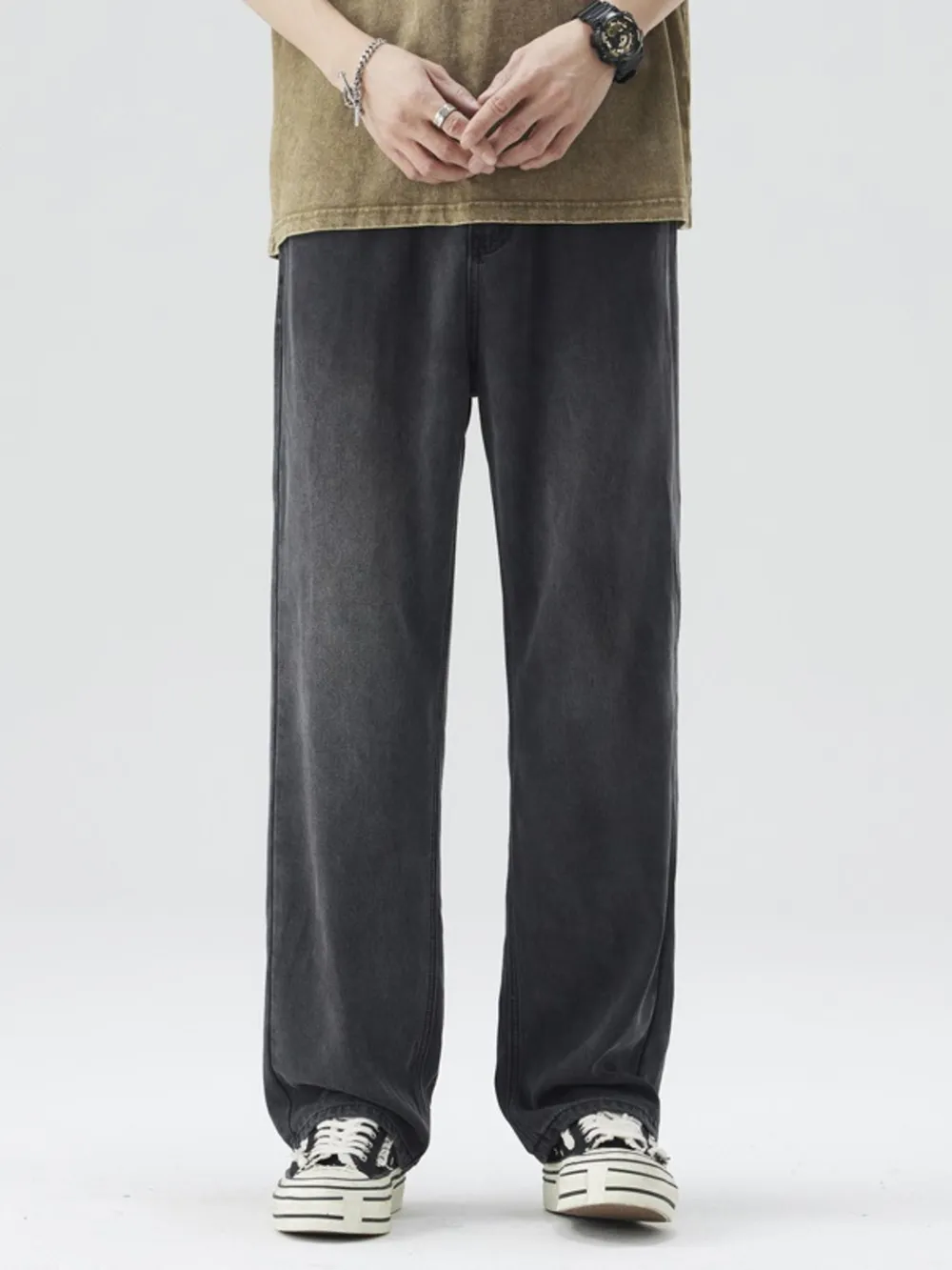 Men's Wide-Leg Relaxed Fit Jeans, image 2