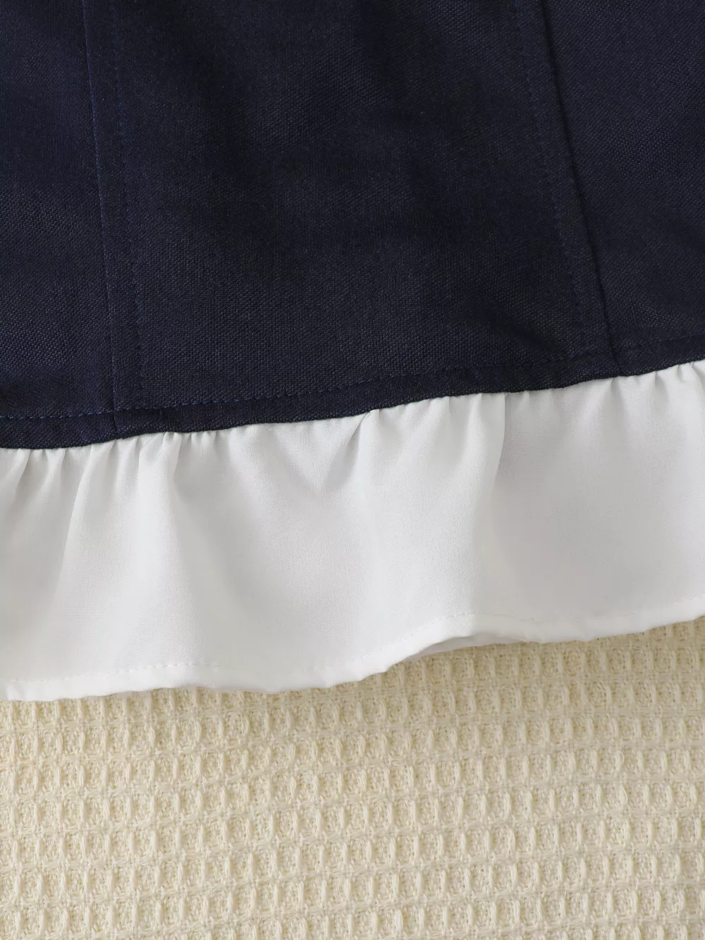 Children's Embroidered Ruffled Hem Polo Dress, image 4