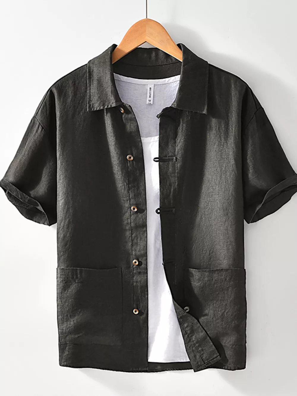 Men's Plus Size Casual Button Down Short Sleeve Shirt