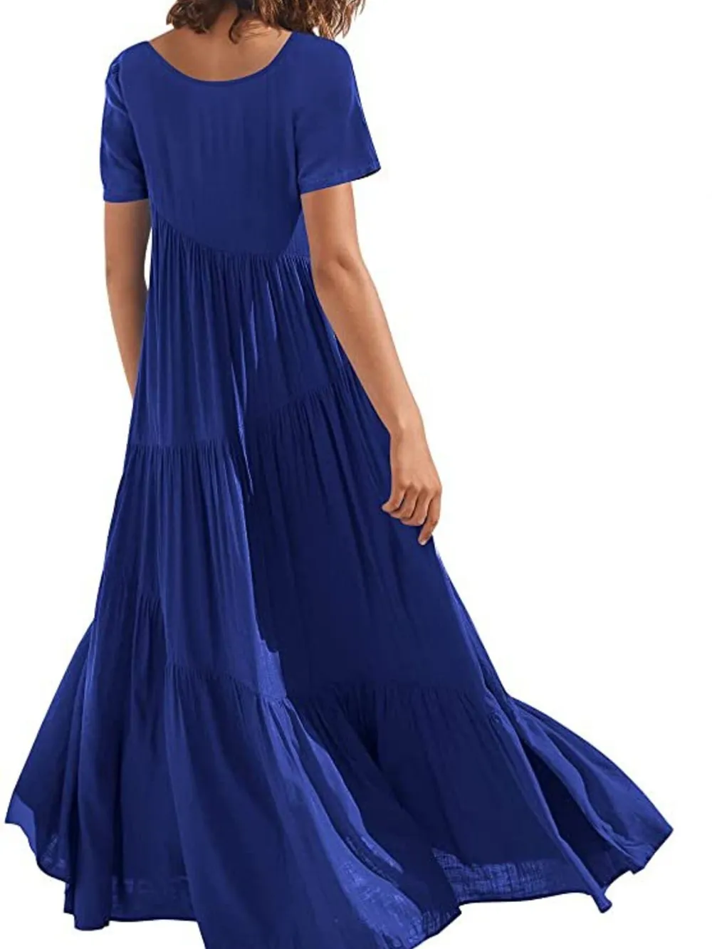 Round Neck Tiered Ruffle Maxi Dress, image 20