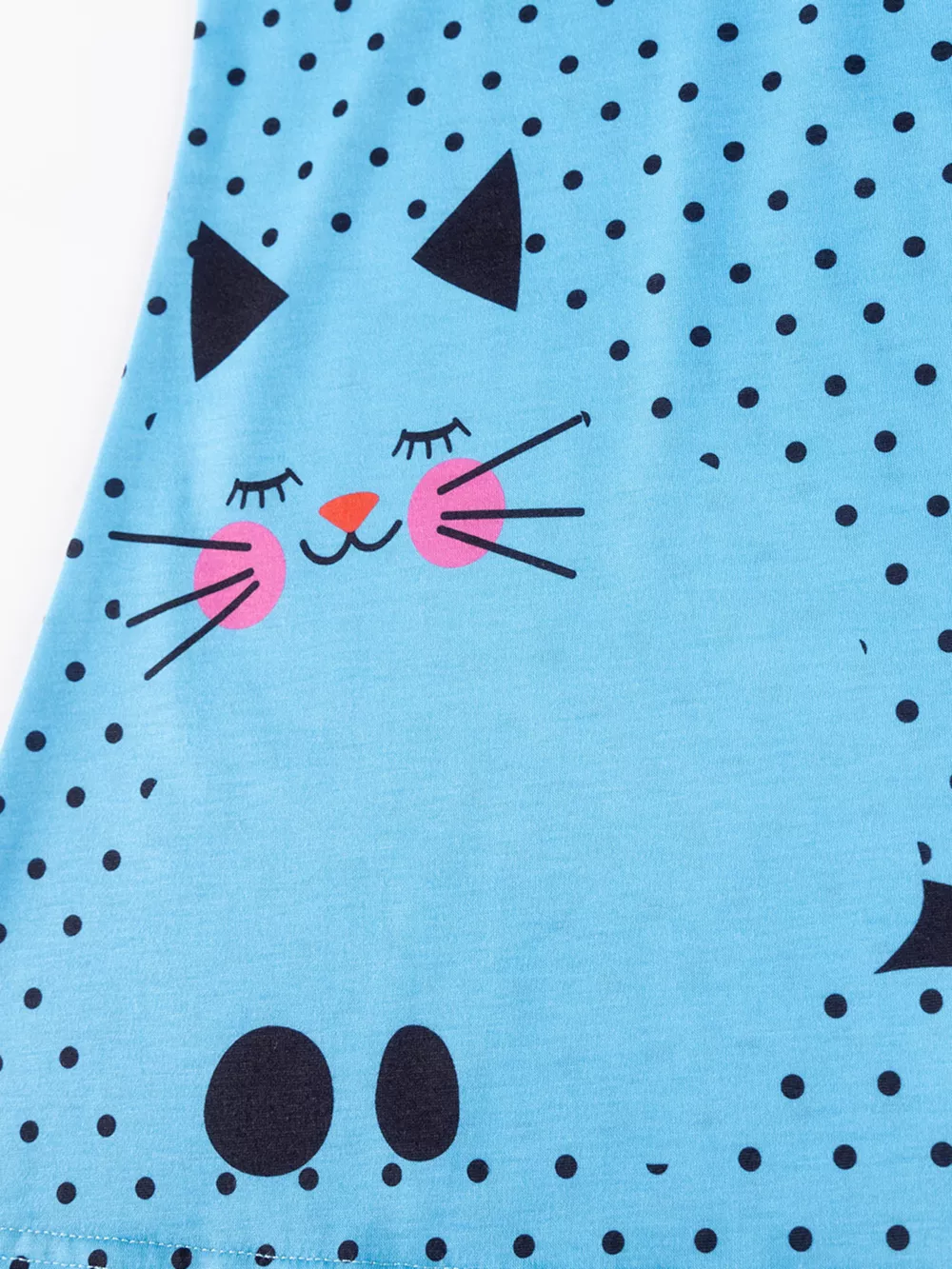 Children's Cat Polka Dot Casual Dress, image 4