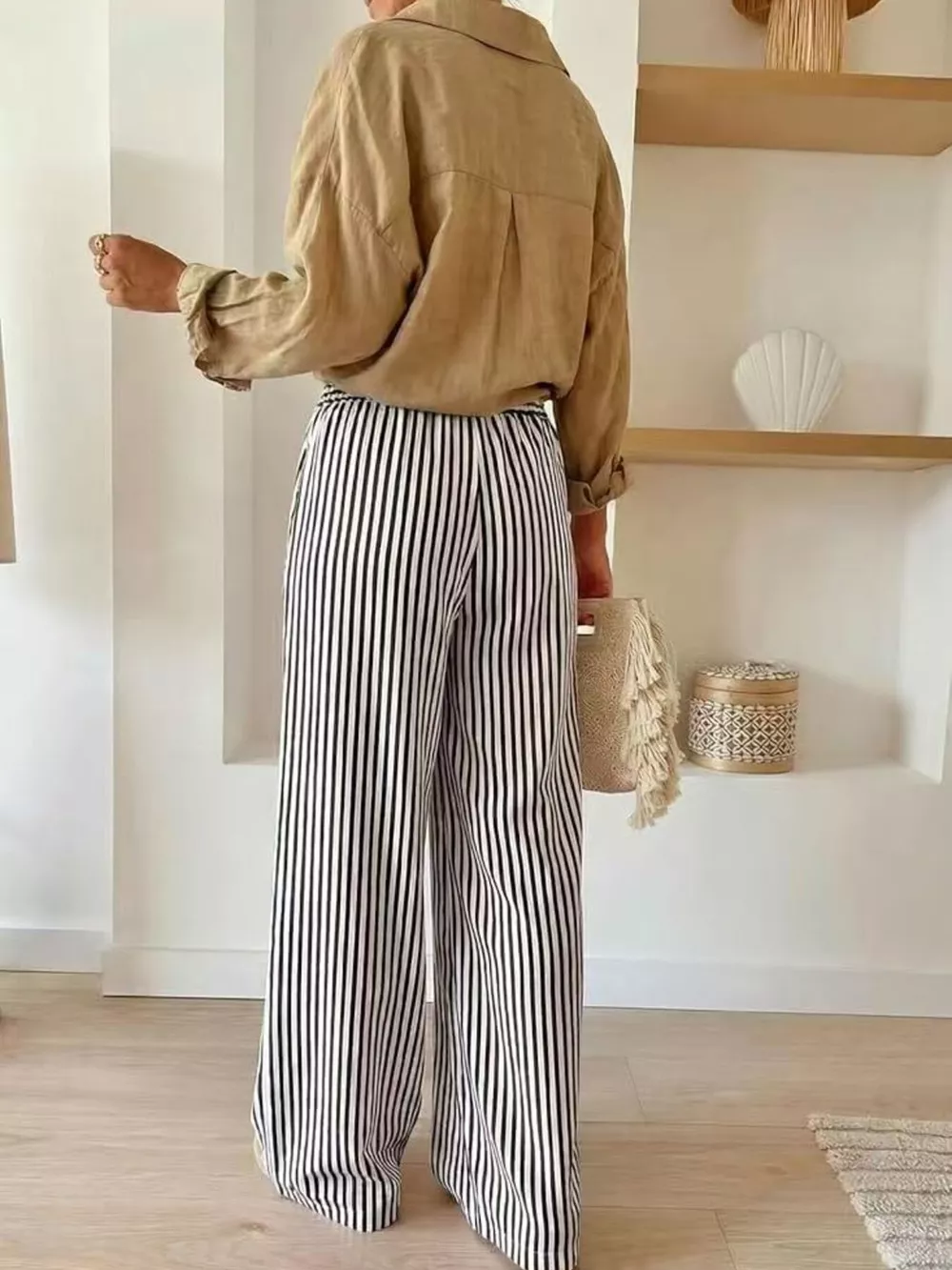 Striped Wide-Leg Pants, image 10