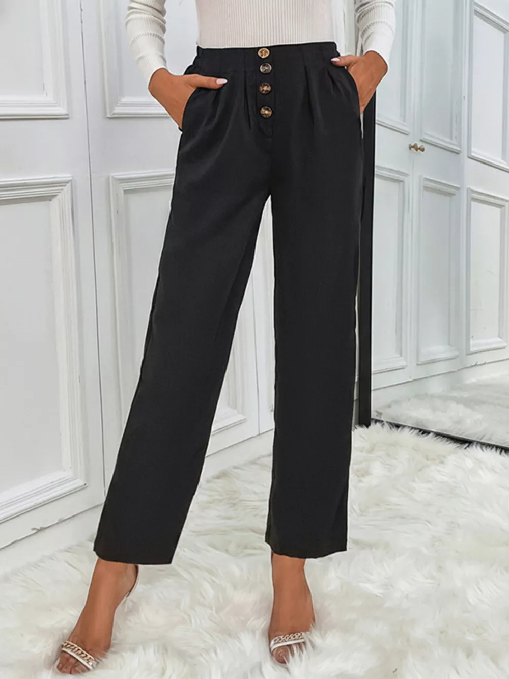 High Waist Wide Leg Pants, image 7