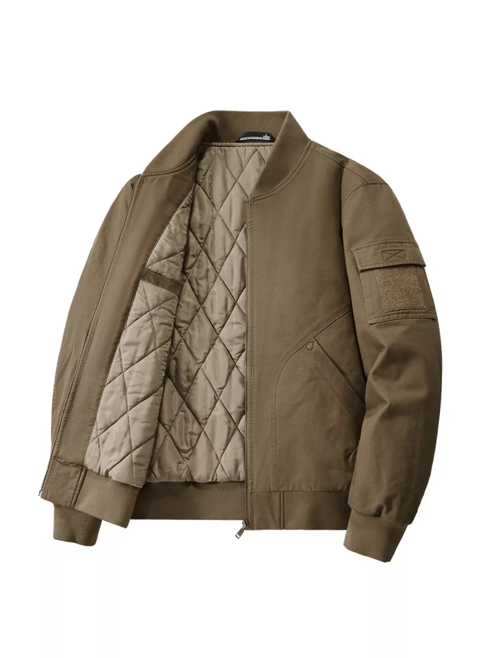 Men's Plus Size Zip Up Long Sleeve Jacket, image 4