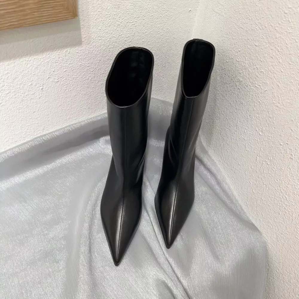 Point Toe Kitten Heels Boots, image 3