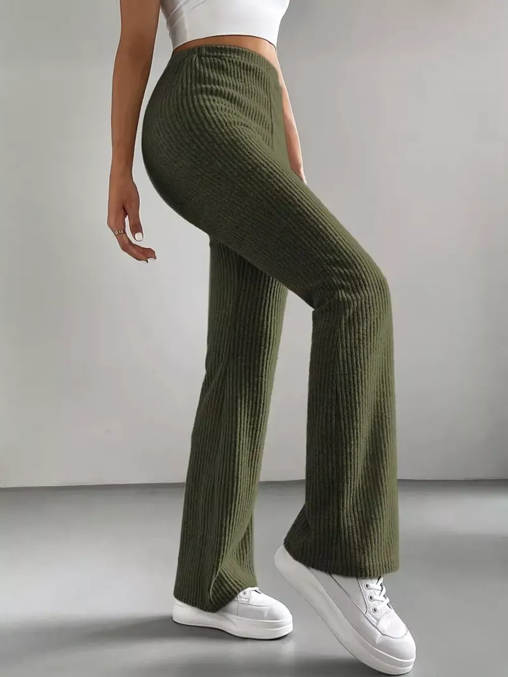 High Waist Flare Pants, image 3