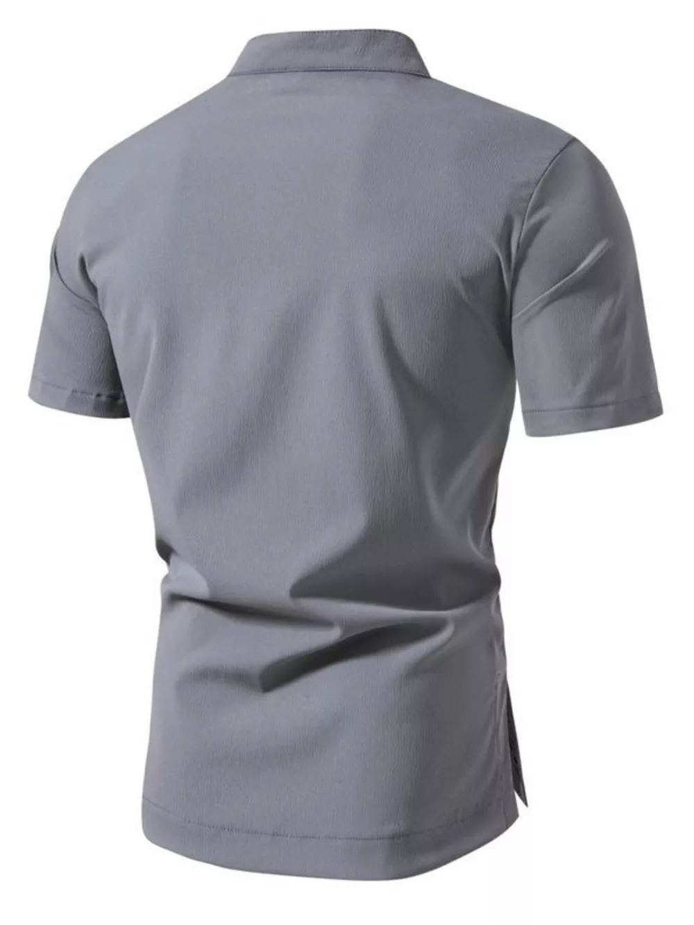 Men's Plus Size Button Detail Short Sleeve Shirt, image 6