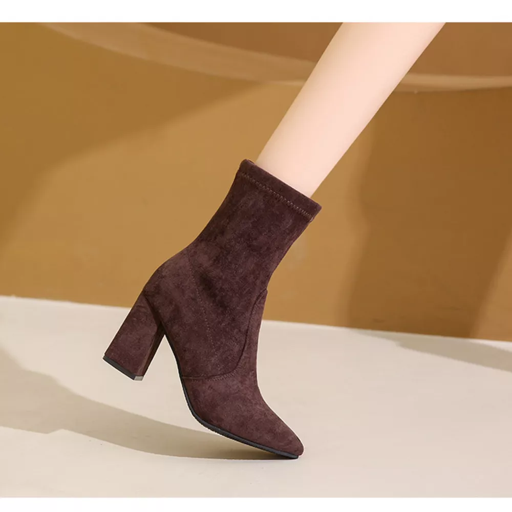 Point Toe Block Heels Boots, image 9