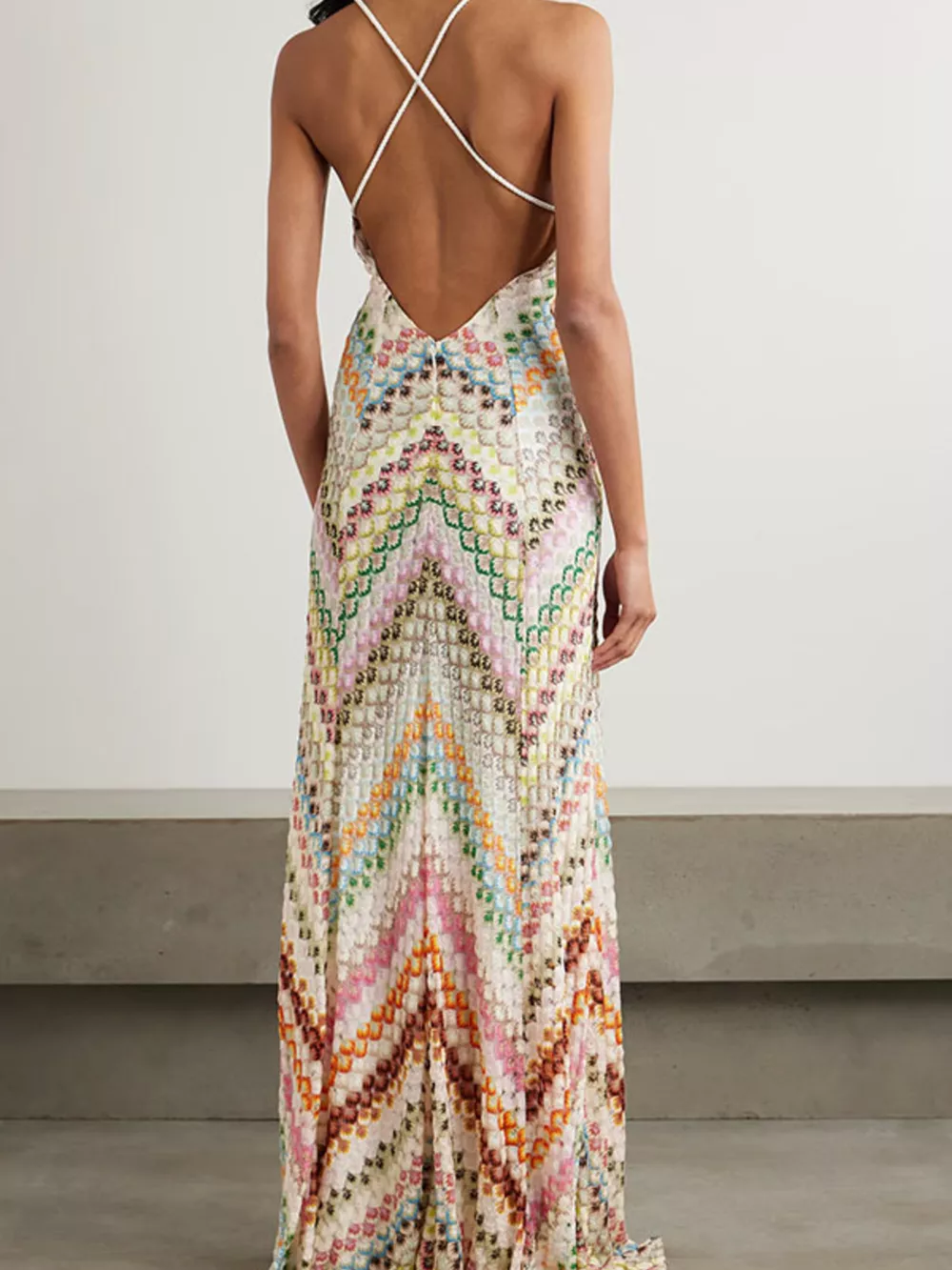 Backless Spaghetti Strap Maxi Dress, image 3