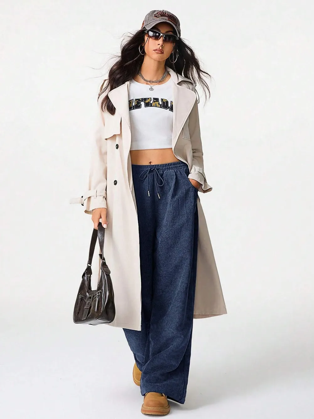 Wide Leg Drawstring Pants, image 12