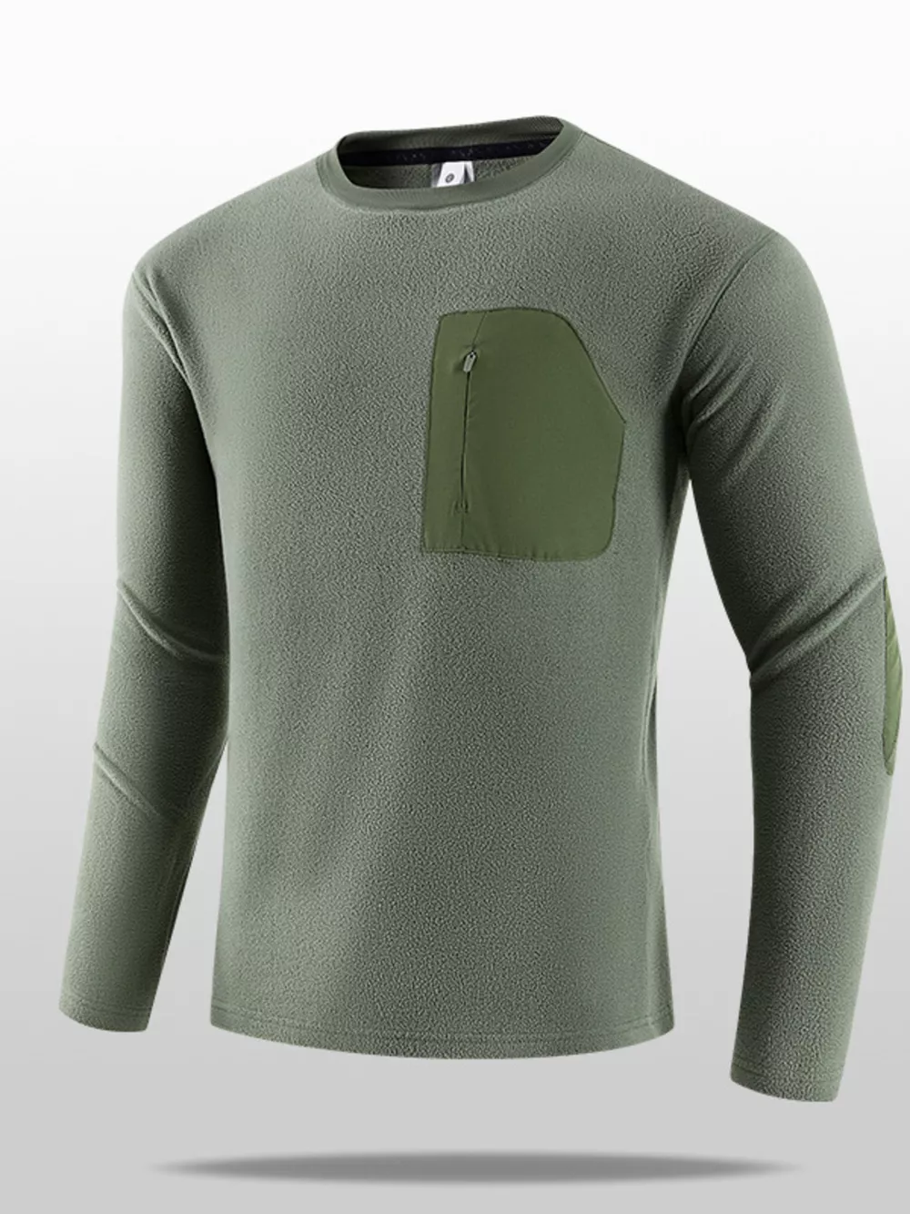 Men's Plus Size Long Sleeve Pocket T-Shirt, image 3