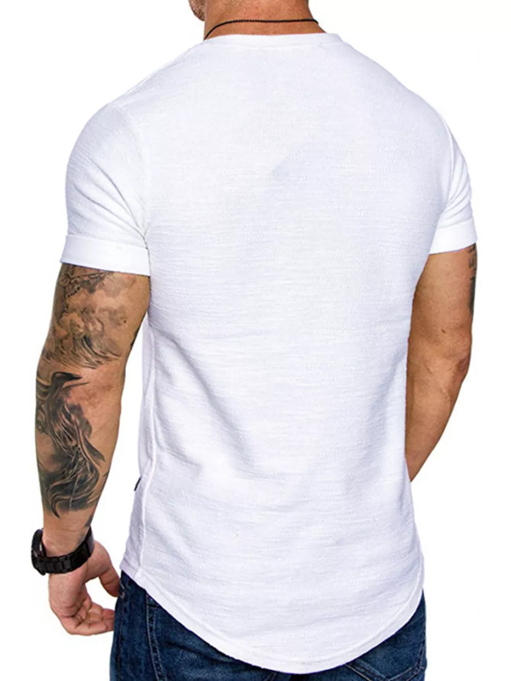 Men's Round Neck Slim Fit Casual T-Shirt, image 11