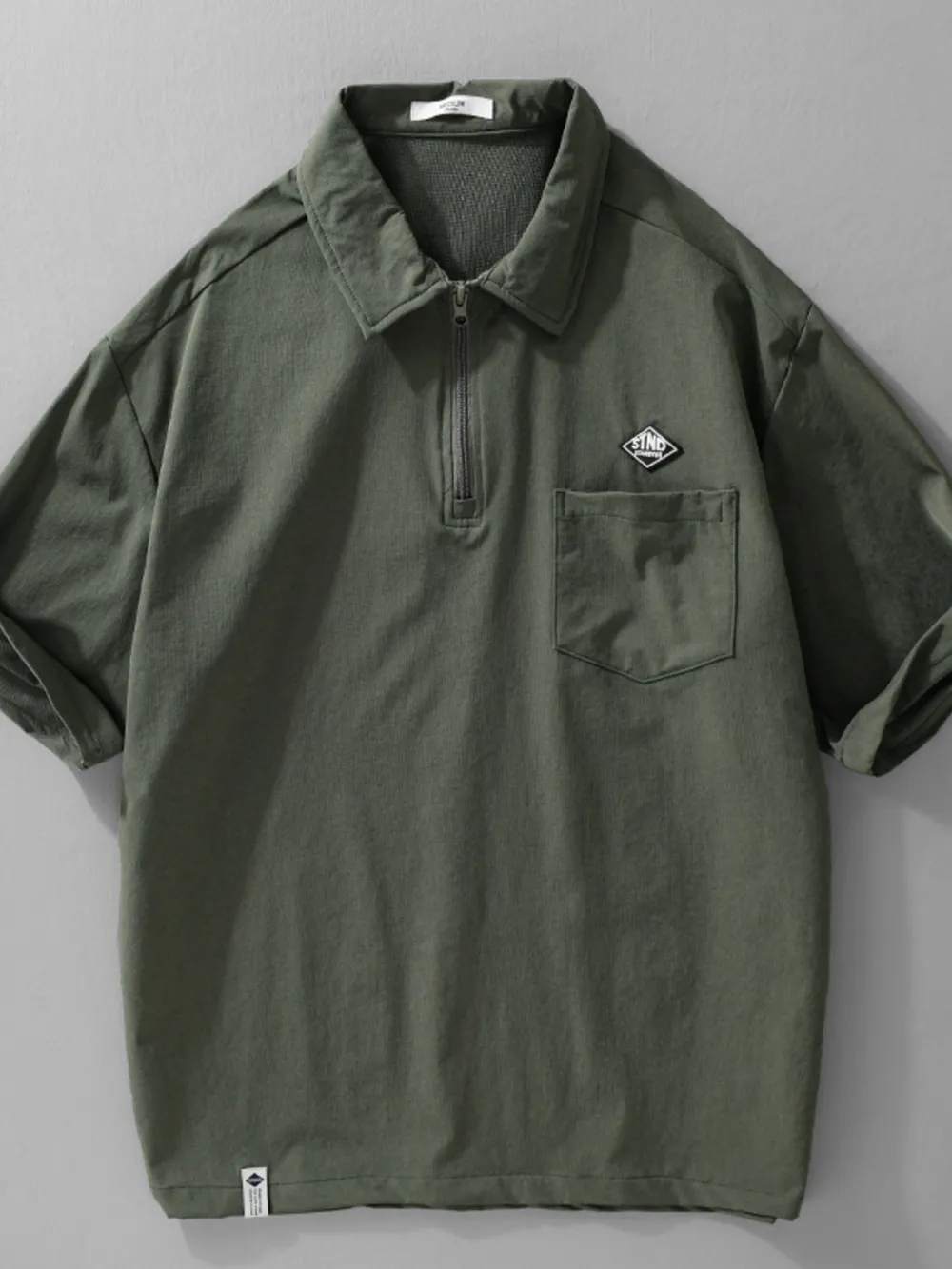 Men's Quarter Zip Short Sleeve Polo, image 5
