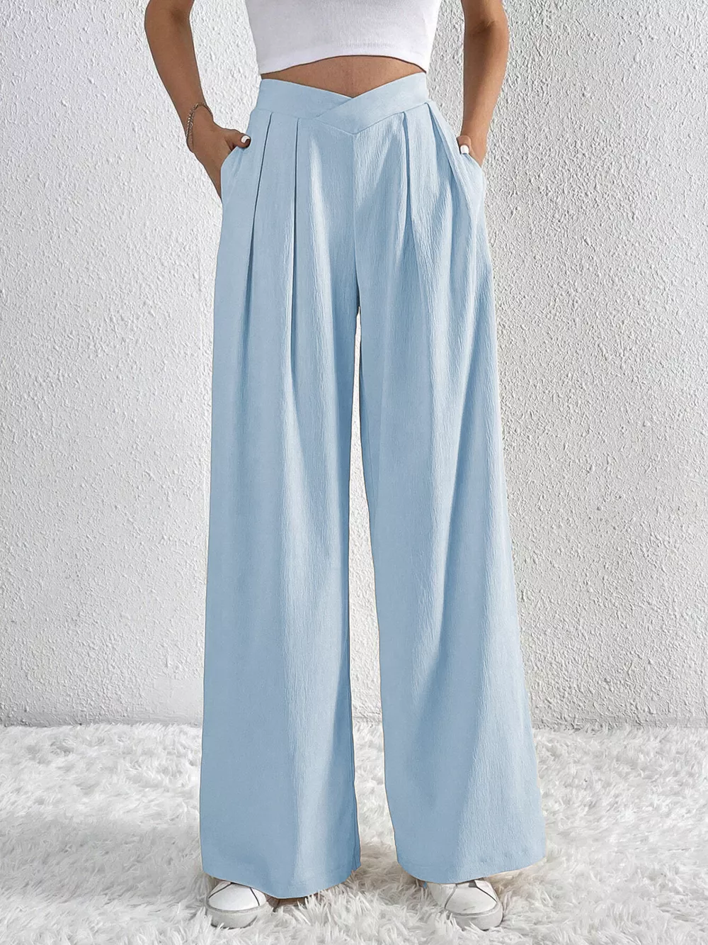 Pleated Wide Leg Pants, image 11