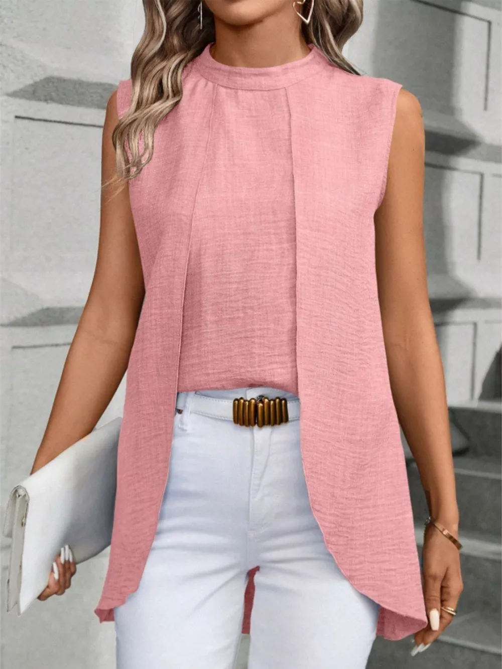 Mock Neck Sleeveless Top, image 21