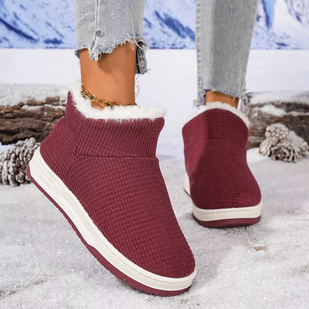 Cozy Knit Ankle Boots with Plush Lining, image 8