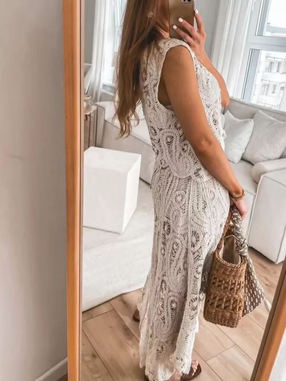 Crochet Sleeveless Tank and Skirt Set, image 5