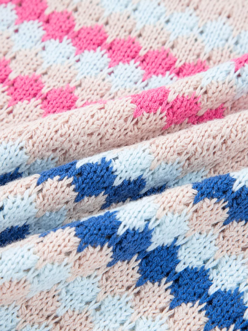 Stripe Eyelet Patterned Drop Shoulder Sweater, image 10