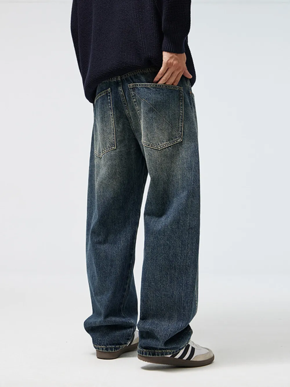 Men's Full Size Wide Leg Jeans Plus Size, image 3