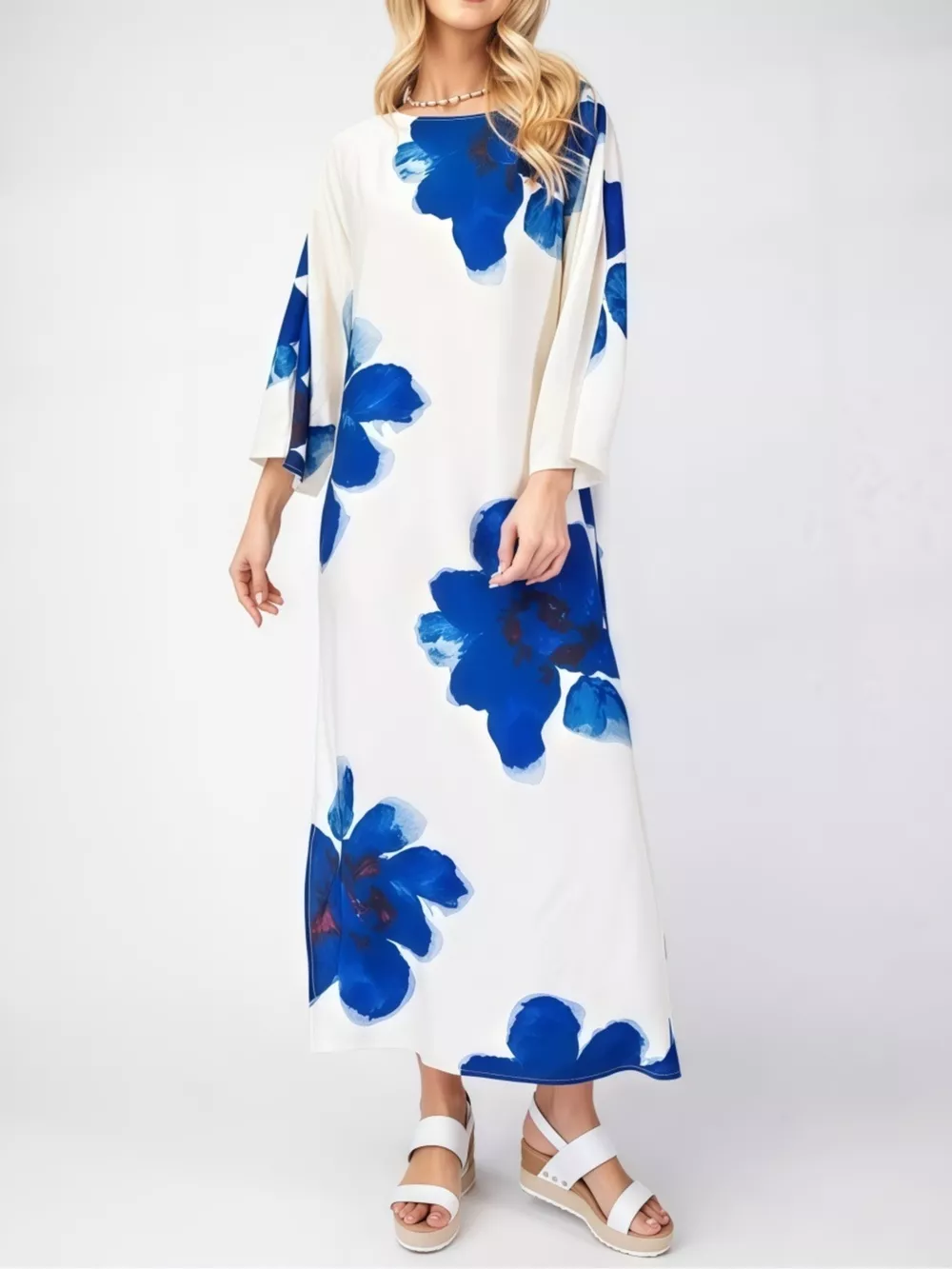 Floral Print Round Neck Dress, image 6