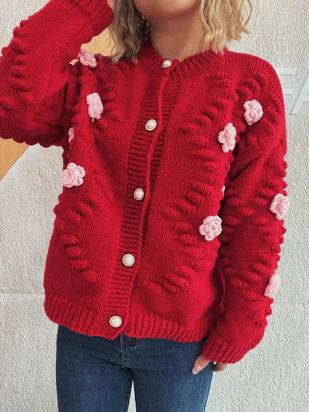 Flower Button Up Long Sleeve Cardigan, image 27